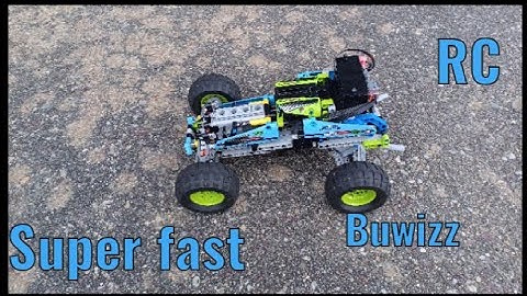 speedy lego RC buggy. Lego 42037 b model buwizz mod.