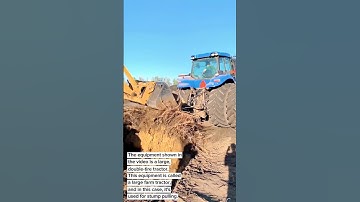 “Huge Tractor Rips Out Massive Tree Stump!”