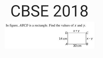 In figure ABCD is a rectangle find the values of x and y