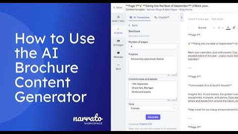 How to Use the AI Brochure Generator