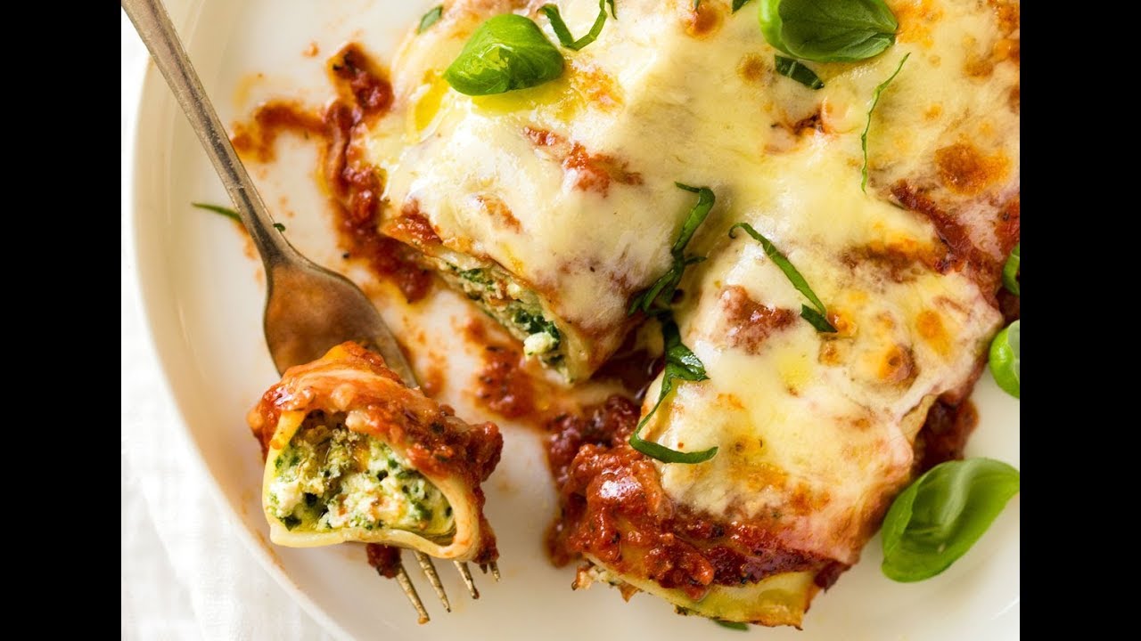 Spinach Ricotta Cannelloni - YouTube