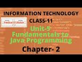 UNIT-5 FUNDAMENTALS TO JAVA PROGRAMMING|| CLASS -11 IT 802 || CBSE|| INFORMATION TECHNOLOGY|| PART 8