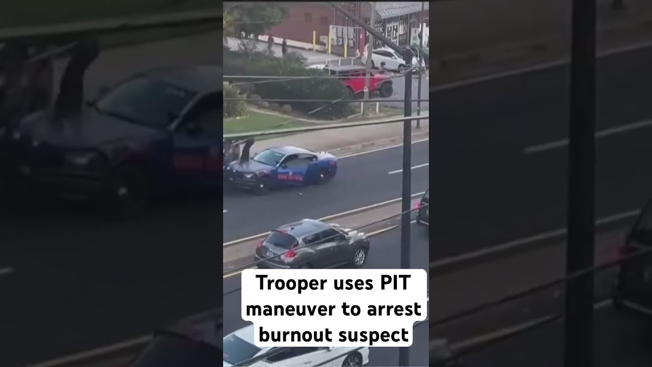 Trooper Uses PIT Maneuver To Arrest Burnout Suspect