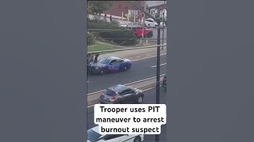 Trooper uses PIT maneuver to arrest burnout suspect