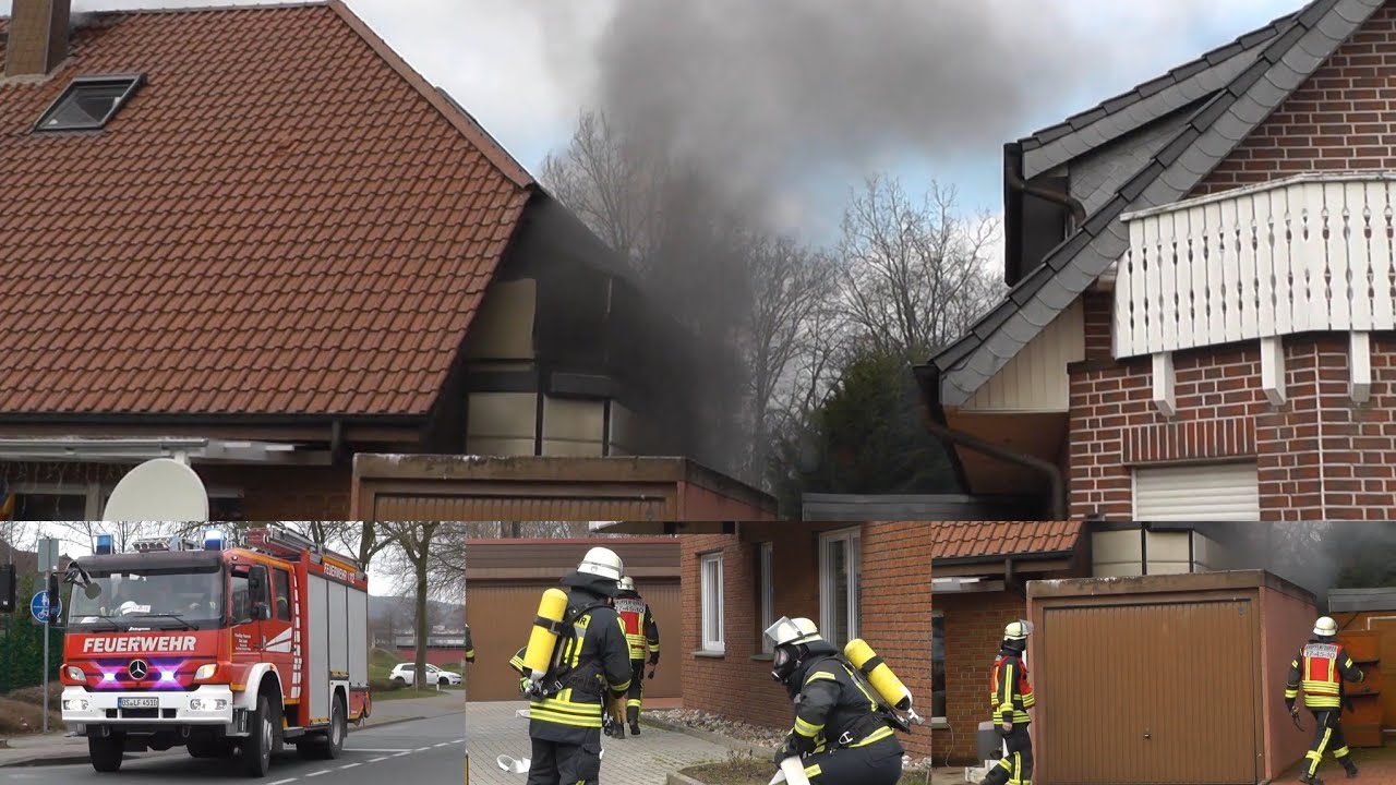 [F_Gebäude brennt Trockner] Einsatz für die Freiwillige Feuerwehr Bad Essen + OF Wehrendorf