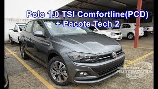 Novo Polo 2018 Comfortline 1.0 TSI AT6 com Pacote Tech 2 - Para PCD