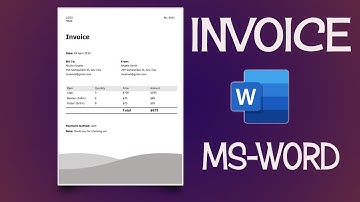 How to Create an Invoice Design in Microsoft Word 2016 | Muabi Design