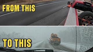 SNOW COMING! Trying to get all barrels off highway before snow storm hits