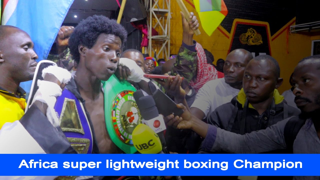 Latibu Muwonge Vs Albano Clement in an African Super Lightweight Boxing Championship