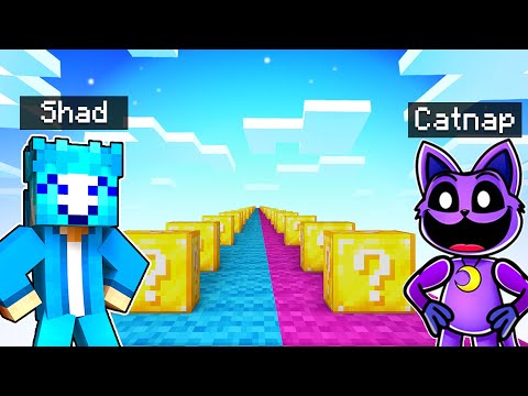 Playing a CATNAP Lucky Block Race in Minecraft!