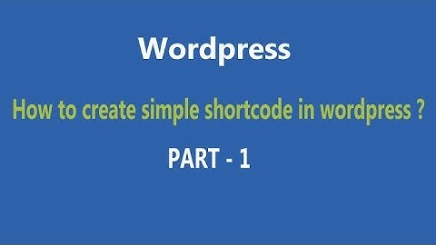 create simple shortcode in wordpress in hindi