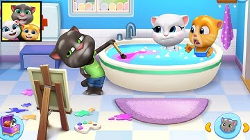 MY TALKING TOM FRIENDS NEW UPDATE SCARED ALL FRIENDS GAMEPLAY #51