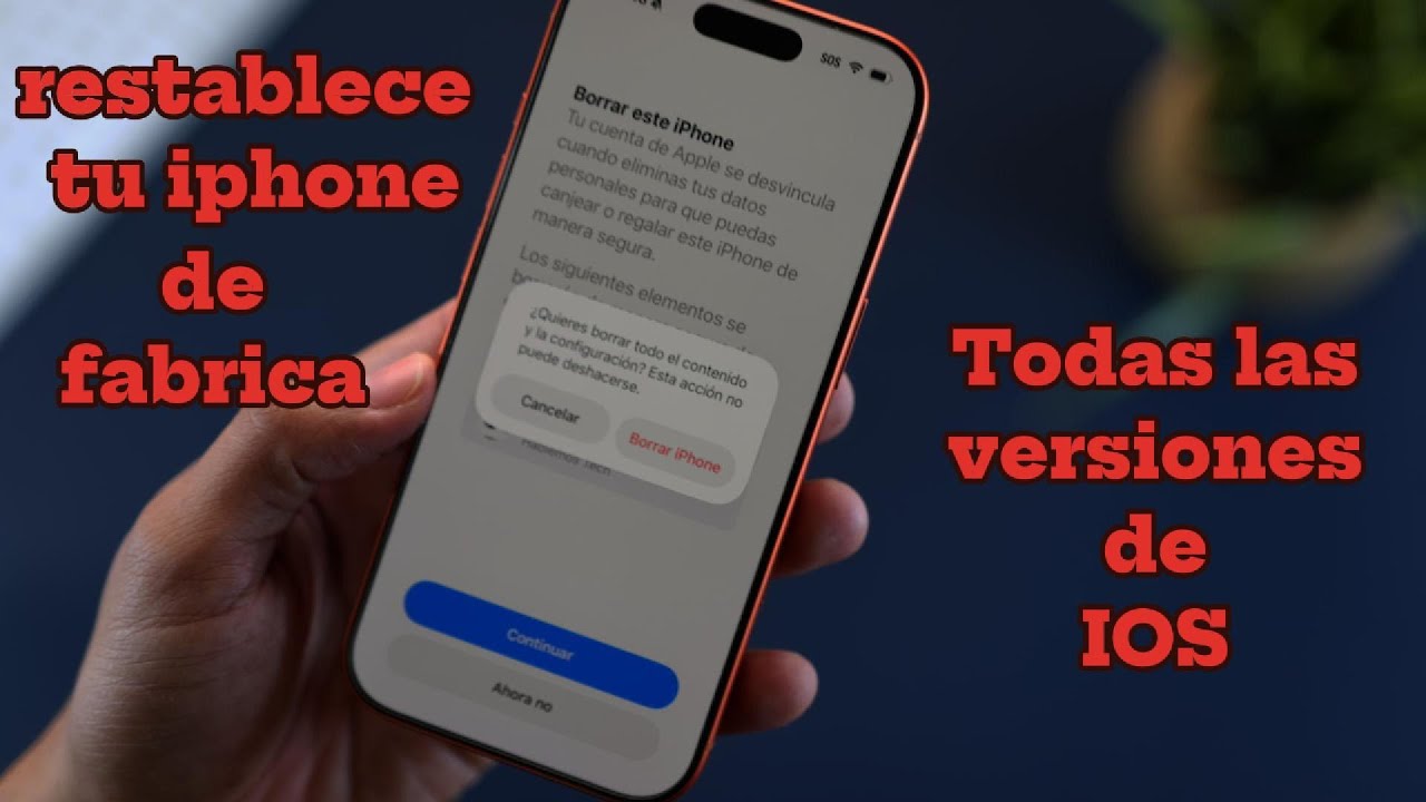 Como Restablecer mi iPhone de fabrica, Todas las versiones de IOS ...