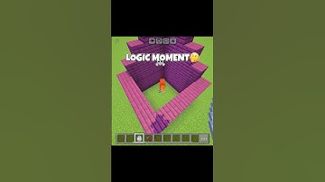 LOGIC MOMENT🤔 #minecraft #logic #moment #shorts #iqtest #mojang #subscribe