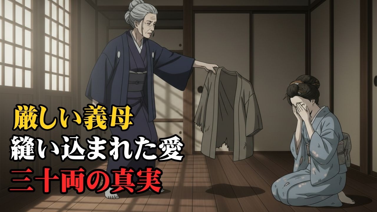 厳しい義母が渡した破れ着物。峠で明かされる「銀貨三十両」と、不器用に縫い込まれた真心。