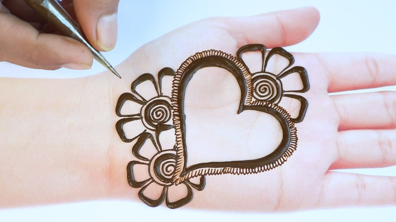 Simple Heart Shape beautiful Mehndi design 2020 | EasyMehndi is for ...