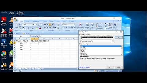 excel formula, working with ROUND , ROUND UP & ROUND DOWN