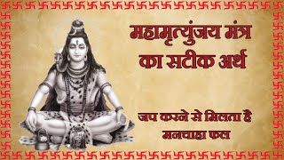 Mahamrityunjay Mantra Meaning   महामृत्युंजय मंत्र का अर्थ व लाभ यजुर्वेद के अनुसार