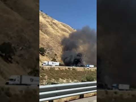 Fire on Interstate 5
