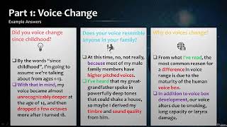 Lecture 24 Part 1 Voice Change Sample Answers