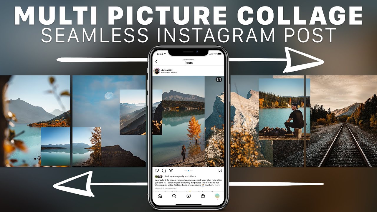 How To Split Pictures For Instagram Seamless Multi Post Tutorial Youtube