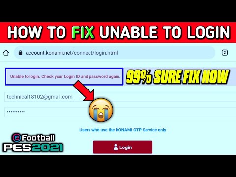How To Fix Unable To Login | Pes 2021 Mobile