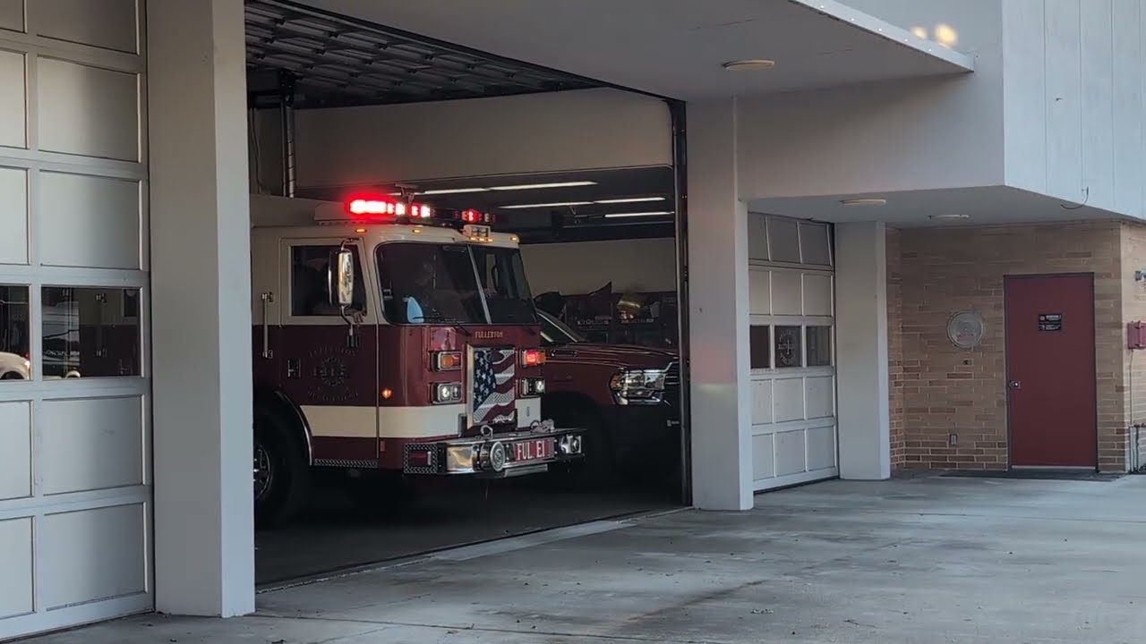 Fullerton Engine 1 & New Ambulance 1 Respond to a Medical Aid