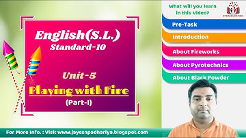 Unit-5 Playing with Fire (Part-I) Std.10 English(S.L.)