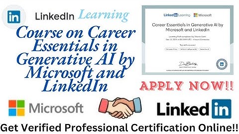 Online Course by Microsoft and LinkedIn with Professional Certification | Generative AI Certificate