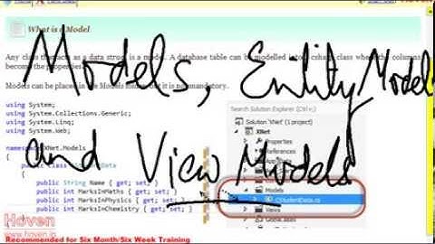 MVC Models and ViewModels | Video Tutorial for asp.net MVC
