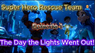 Super Hero Rescue Team Adventure 🦸‍♂️ |Episode 1- The Day the Lights Went Out! | Meball Kids Channel screenshot 3