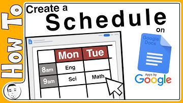 Create a Schedule in Google Docs!