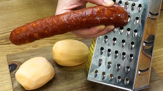 Top recipes with potatoes. Just grate potatoes. Delicious recipe. Simple dinner. ASMR