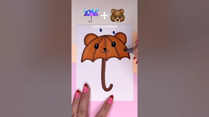 So Satisfying ☔️+🐻 #shorts #youtubeshorts #drawing #emojichallenge #emojis #viral #trending #bear
