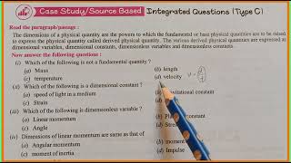Case Study Questions ! Class 11 Physics ! Ch-2 Units and Measurements ! CBSE
