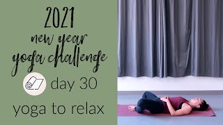 2021 New Year 30 Day Yoga Challenge | Day 30 - 15 Min Yoga to Relax | ChriskaYoga