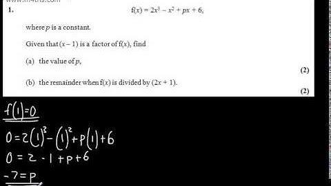 q1 Edexcel Core 2 Mock AS paper A Level Maths May June 2014