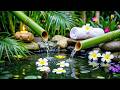 Relaxing Music with Bamboo Water Fountain 🌿 Healing Piano for Deep Sleep, Meditation &amp; Nature Sounds