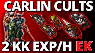 EK 80+ | 2KK EXP/H en Carlin Cults – Mejor Hunt Elite Knight | Tibia
