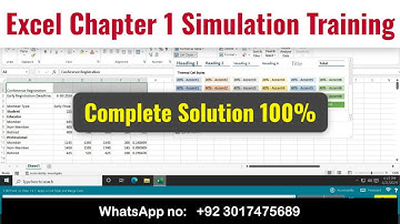 Excel Chapter 1 Simulation Training #SimulationTraining #ExcelChapter1 #ExcelSimulation #ExcelHelp