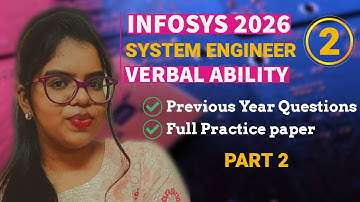 Infosys Verbal Ability | Previous Year Questions | Practice NOW | Infosys 2026