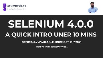 01 - Quick peek into Selenium 4.0.0 under 10 minutes - How to upgrade, New Features