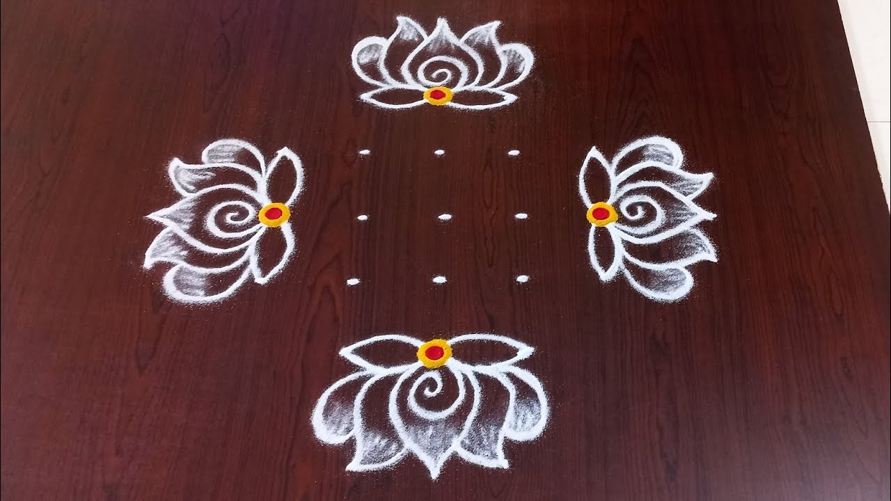5×3dots easy rangoli|daily muggulu|thipkyanchi,festival rangoli|traditional rangoli#Rang kaa Rangoli