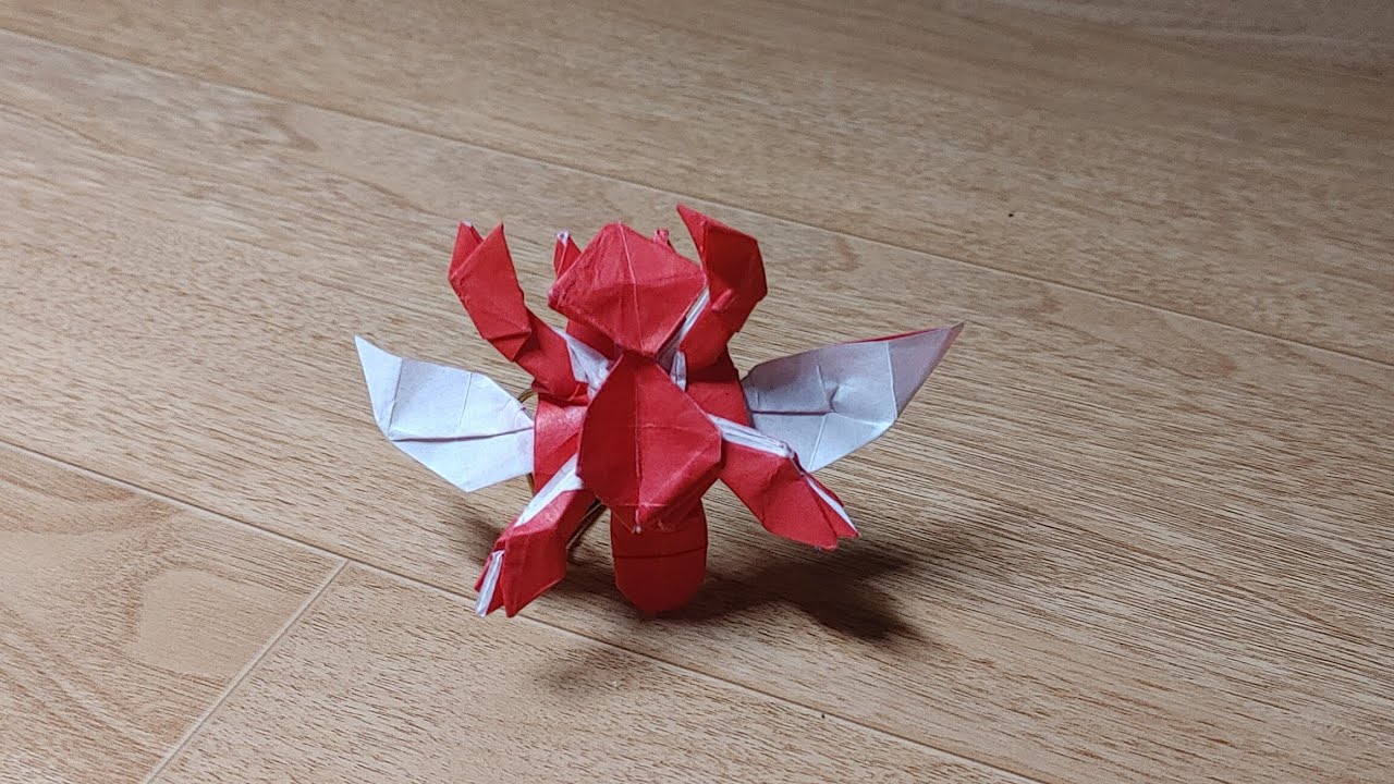 [ポケモン折り紙] ハッサムの折り方 종이접기 포켓몬 핫삼 pokemon origami Scizor km