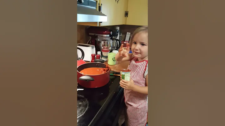 Olivia the 2 year old cook