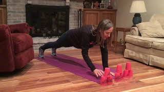 Plank And V-sit Cup Stacking Challenge