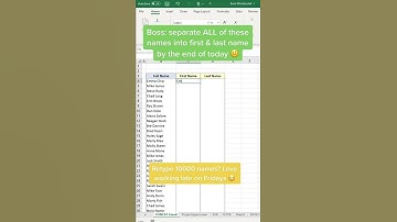 Split text in seconds using just two keys 🤯 Flash Fill can split text, combine