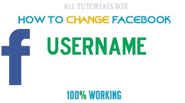 How To Change Facebook Username urdu/hindi Tutorial 2017