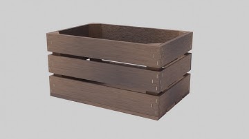 Wooden Box Turntable 3D Model
