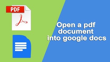 How to open and edit a pdf document into google docs